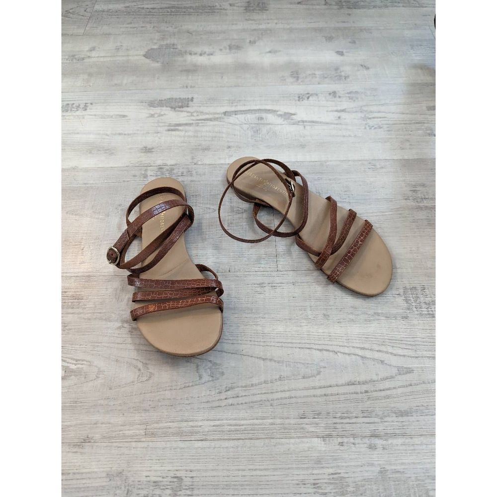 Mercanti Florentini Strappy Sandals women's size 41 (11) brown leather